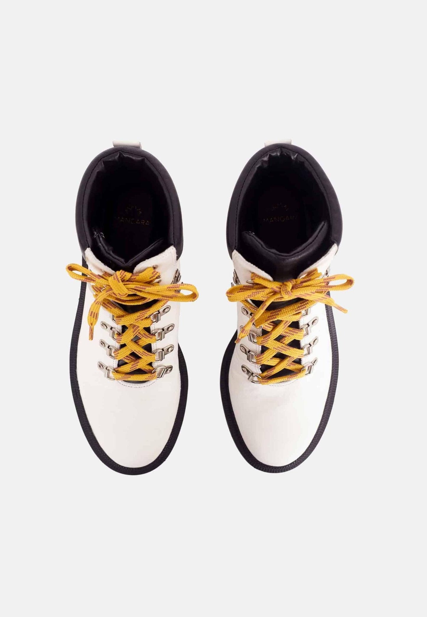 Women's White Combat Boot - Stylish 9cm Block Heel